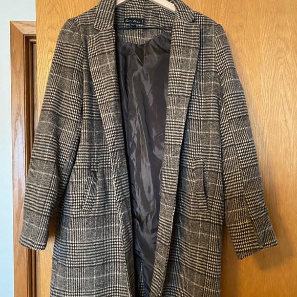 Plaid Pea Coat - Picture 2 of 5